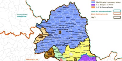 Քարտեզ շրջանի Լիլ